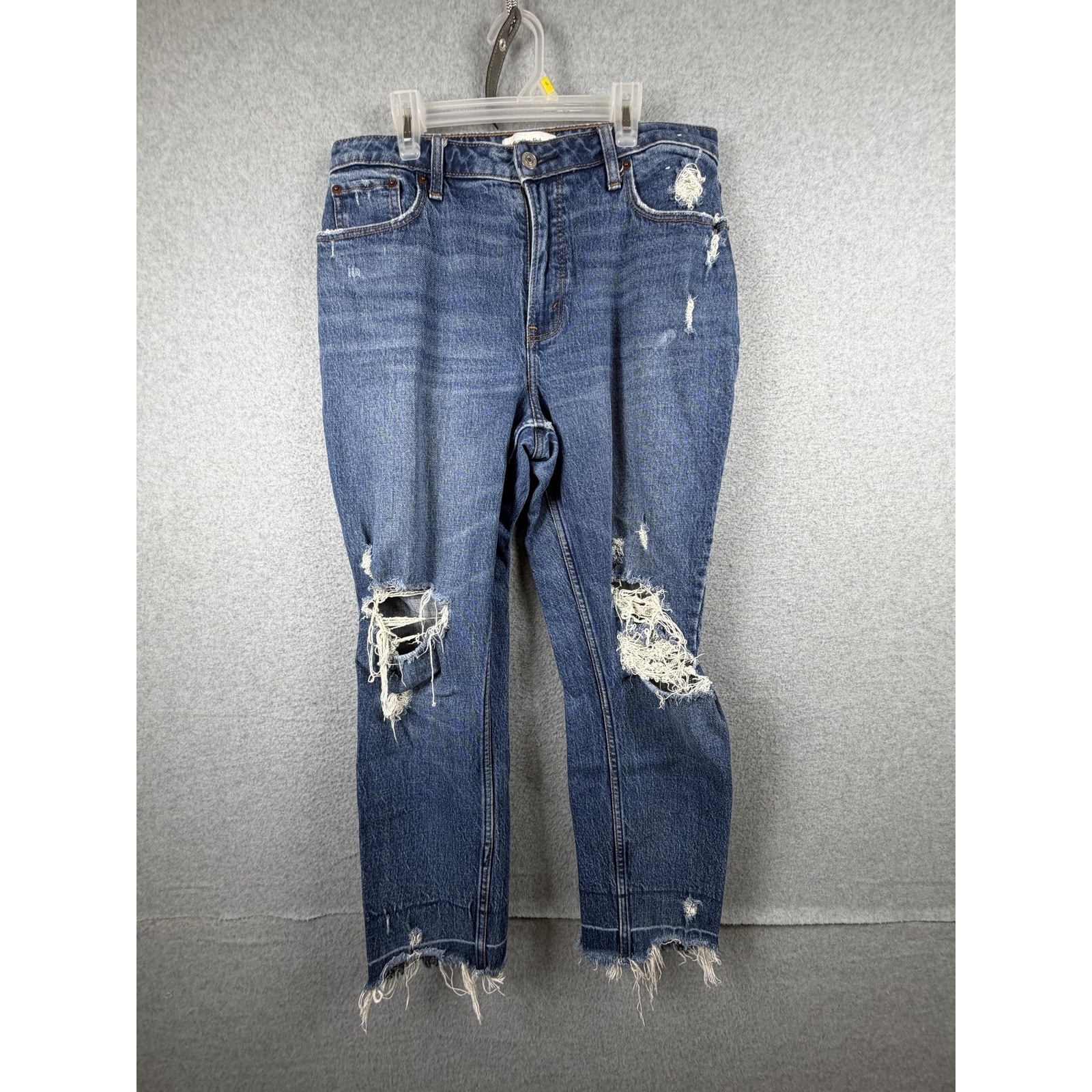 Abercrombie & Fitch Jeans Womens 29 Blue Skinny High Rise Distressed Curve Love